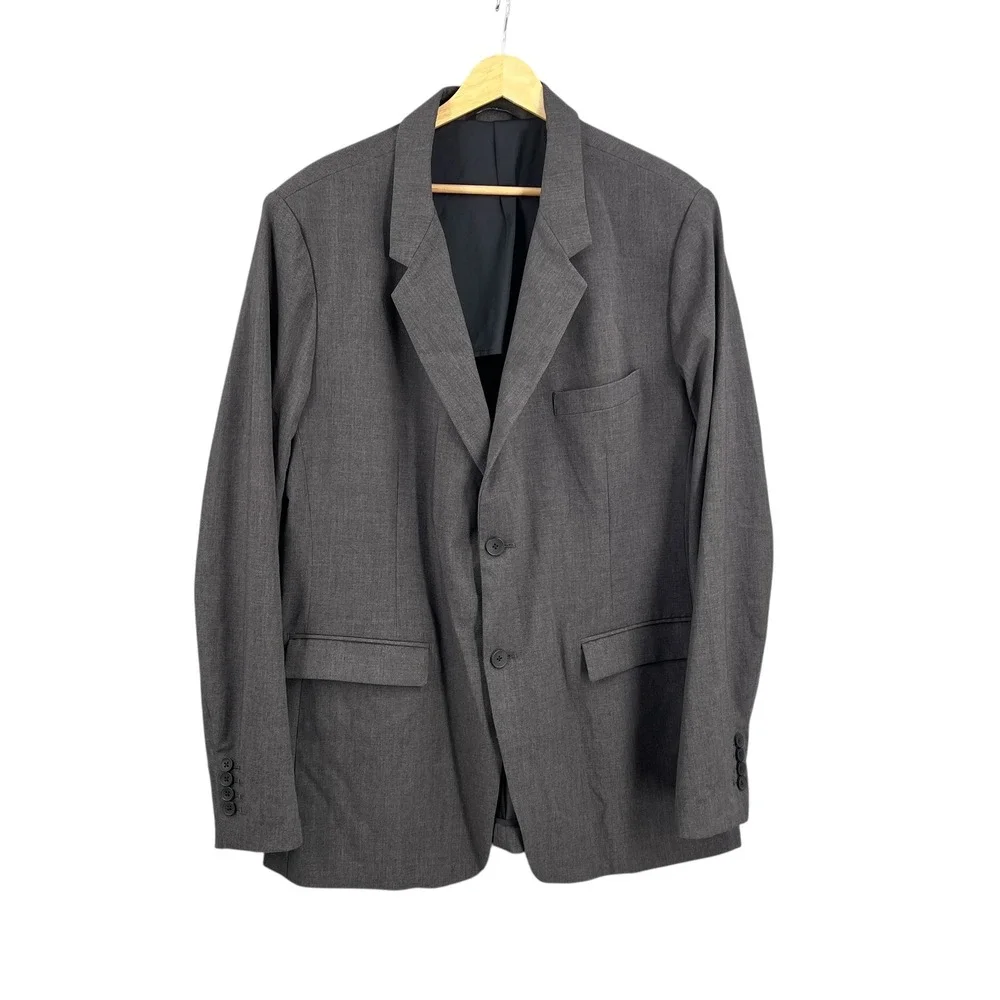 Ministry of Supply Gray‎ Stretch Blazer Jacket Mens 46 Two Button Tech Fabric